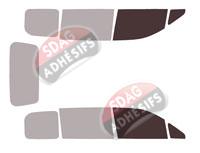 Gabarit vitrage - kit vitres avant - Toyota Noah / Voxy (2) 5 portes (2007 - 2014)