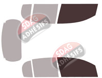 Gabarit vitrage - kit vitres avant - Toyota Passo (2) 5 portes (2010 - 2020)
