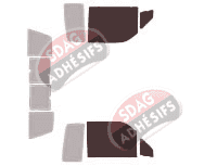 Gabarit vitrage - kit vitres avant - Toyota Pickup X Cab 2 portes (1990 - 1995)