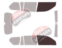 Gabarit vitrage - kit vitres avant - Toyota Prado 5 portes (2009 - 2021)