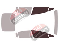 Gabarit vitrage - kit vitres avant - Toyota Prius (5) 5 portes (depuis 2023)