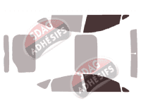 Gabarit vitrage - kit vitres avant - Toyota Prius (2) 5 portes (2004 - 2009)