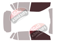 Gabarit vitrage - kit vitres avant - Daihatsu Rocky (2) 5 portes (depuis 2022)