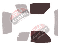 Gabarit vitrage - kit vitres avant - Toyota RAV4 (1) 3 portes (1994 - 2000)