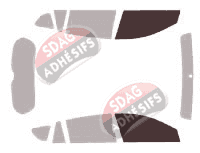 Gabarit vitrage - kit vitres avant - Toyota RAV4 (4) 5 portes (2013 - 2018)