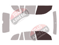 Gabarit vitrage - kit vitres avant - Toyota RAV4 (2) 5 portes (2000 - 2006)