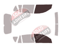 Gabarit vitrage - kit vitres avant - Toyota RAV4 (3) 5 portes (2006 - 2013)
