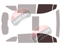 Gabarit vitrage - kit vitres avant - Toyota Sienna (4) 5 portes (depuis 2020)