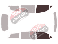 Gabarit vitrage - kit vitres avant - Toyota Sienna (3) 5 portes (2010 - 2020)
