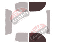 Gabarit vitrage - kit vitres avant - Toyota Tacoma (1) Pick-up 4 portes (1995 - 2004)