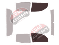 Gabarit vitrage - kit vitres avant - Toyota Tacoma (2) Pick-up 4 portes (2005 - 2015)