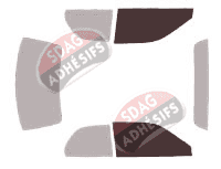 Gabarit vitrage - kit vitres avant - Toyota Tercel (4) Coupe 2 portes (1991 - 1994)