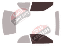 Gabarit vitrage - kit vitres avant - Toyota Tercel (5) Coupé 2 portes (1994 - 1999)