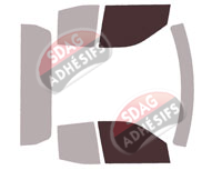 Gabarit vitrage - kit vitres avant - Toyota Tundra (3) Double Cab Pick-up 4 portes (depuis 2021)