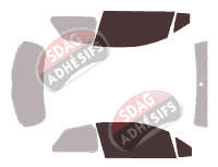 Gabarit vitrage - kit vitres avant - Toyota Yaris (3) 3 portes (2011 - 2021)