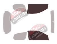 Gabarit vitrage - kit vitres avant - Toyota Yaris (1) 3 portes (1999 - 2005)