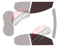 Gabarit vitrage - kit vitres avant - Mazda 2 (4) 5 portes (depuis 2021)