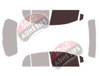 Gabarit vitrage - kit vitres avant - Daihatsu Charade (3) 5 portes (2011 - 2013)