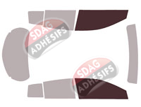 Gabarit vitrage - kit vitres avant - Toyota Yaris (3) XL 5 portes (2017 - 2020)