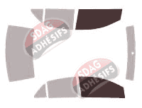 Gabarit vitrage - kit vitres avant - Toyota Yaris (2) Berline 4 portes (2005 - 2011)