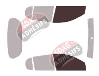 Gabarit vitrage - kit vitres avant - Toyota Yaris (1) 5 portes (1999 - 2005)