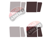 Gabarit vitrage - kit vitres avant - Mercedes-Benz Unimog Double Cabine Utilitaire 4 portes (depuis 2014)