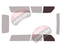 Gabarit vitrage - kit vitres avant - Volvo 240-260 Break 5 portes (1974 - 1991)
