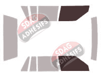 Gabarit vitrage - kit vitres avant - Volvo 740-760 Berline 4 portes (1982 - 1998)