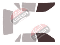 Gabarit vitrage - kit vitres avant - Volvo 850 Berline 4 portes (1991 - 1998)