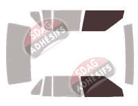 Gabarit vitrage - kit vitres avant - Volvo 940-960 Berline 4 portes (1990 - 1998)