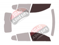 Gabarit vitrage - kit vitres avant - Volvo EX30 (1) 5 portes (depuis 2023)