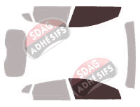 Gabarit vitrage - kit vitres avant - Volvo V40 Break 5 portes (2012 - 2019)