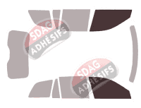 Gabarit vitrage - kit vitres avant - Volvo XC90 (2) 5 portes (2015 - 2025)