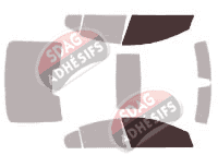 Gabarit vitrage - kit vitres avant - Volvo S60 (2) Berline 4 portes (2010 - 2018)