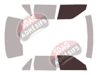 Gabarit vitrage - kit vitres avant - Volvo S70 Berline 4 portes (1996 - 2000)