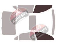 Gabarit vitrage - kit vitres avant - Volvo S90 (1) Longue Berline 4 portes (depuis 2016)