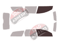 Gabarit vitrage - kit vitres avant - Volvo V50 Break 5 portes (2004 - 2012)