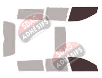 Gabarit vitrage - kit vitres avant - Volvo XC70 (1) 5 portes (1997 - 2000)