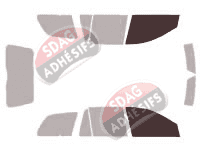 Gabarit vitrage - kit vitres avant - Volvo XC90 (1) 5 portes (2002 - 2014)
