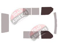 Gabarit vitrage - kit vitres avant - Volkswagen Transporter T4 (4) Utilitaire 4/5 portes (1990 - 2003)