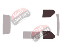 Gabarit vitrage - kit vitres avant - Volkswagen Transporter T4 (4) Utilitaire 4 portes (1990 - 2003)