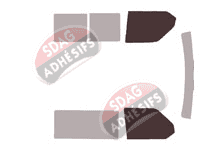 Gabarit vitrage - kit vitres avant - Volkswagen Transporter T4 (4) Utilitaire 4/5/6 portes (1990 - 2003)