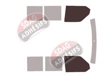 Gabarit vitrage - kit vitres avant - Volkswagen Transporter T4 (4) Utilitaire 4/5/6 portes (1990 - 2003)