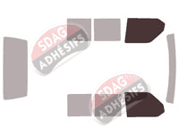 Gabarit vitrage - kit vitres avant - Volkswagen Transporter T4 (4) Utilitaire 4/5 portes (1990 - 2003)