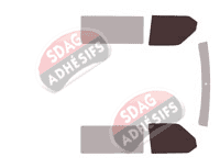 Gabarit vitrage - kit vitres avant - Volkswagen Transporter T4 (4) Utilitaire 4/5/6 portes (1990 - 2003)