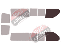 Gabarit vitrage - kit vitres avant - Volkswagen Transporter T5 (5) Long 6 portes (2003 - 2015) Gabarit vitrage - kit vitres avant - Volkswagen Transporter T5 (5) Long 6 portes (2003 - 2015)