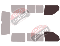 Gabarit vitrage - kit vitres avant - Volkswagen Transporter T5 (5) Court 5 portes (2003 - 2015) Gabarit vitrage - kit vitres avant - Volkswagen Transporter T5 (5) Court 5 portes (2003 - 2015)