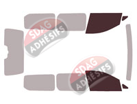 Gabarit vitrage - kit vitres avant - Volkswagen Caddy (5) Maxi 5 portes (depuis 2021)