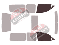Gabarit vitrage - kit vitres avant - Volkswagen Caddy (3) Maxi 5 portes (2007 - 2016)