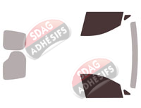 Gabarit vitrage - kit vitres avant - Volkswagen Caddy (5) Utilitaire 5-6 portes (depuis 2020)